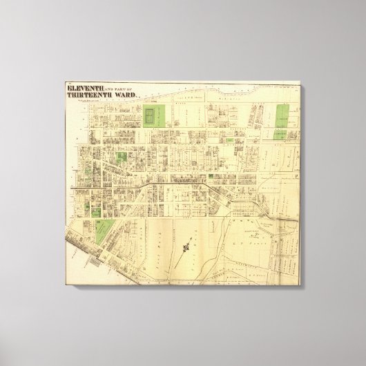 Ward 11, 13 van Pittsburgh, Pennsyvania Canvas Afdruk (Voorkant)