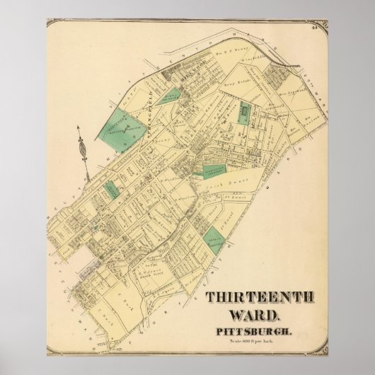 Ward 13 van Pittsburgh, Pennsyvania Poster (Voorkant)