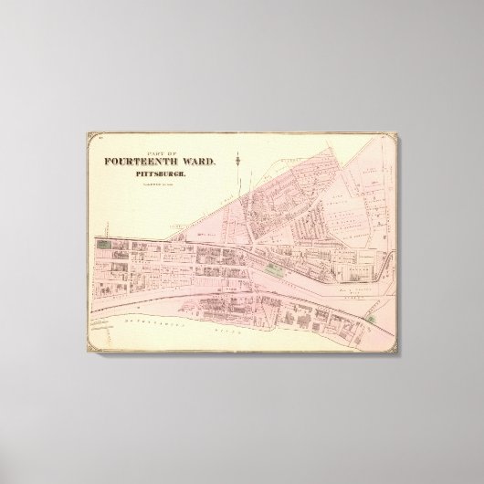 Ward 14 van Pittsburgh, Pennsyvania Canvas Afdruk (Voorkant)