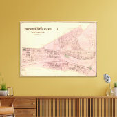 Ward 14 van Pittsburgh, Pennsyvania Canvas Afdruk (Insitu (Woonkamer))