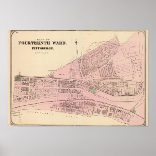 Ward 14 van Pittsburgh, Pennsyvania Poster (Voorkant)