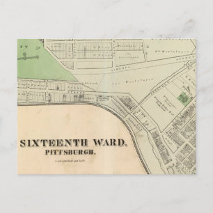 Ward 16 van Pittsburgh, Pennsyvania Briefkaart