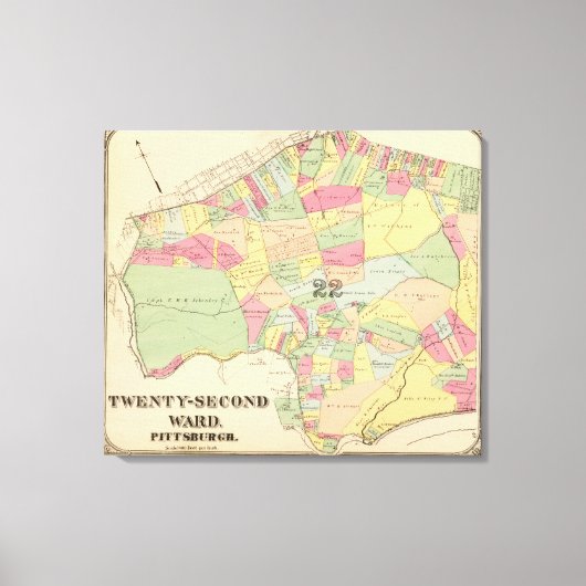 Ward 22 van Pittsburgh, Pennsyvania Canvas Afdruk (Voorkant)