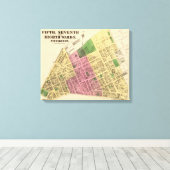 Ward 5, 7-8 van Pittsburgh, Pennsyvania Canvas Afdruk (Insitu (Houten vloer))