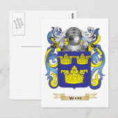 Ward Family Crest (wapenschild) Briefkaart (Voorkant / Achterkant)
