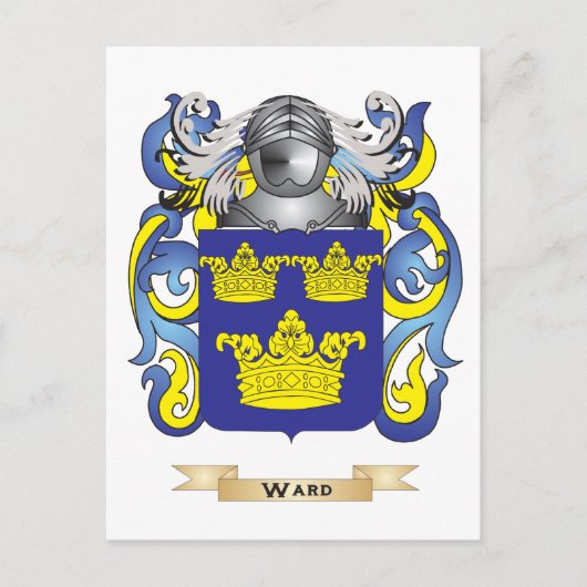 Ward Family Crest (wapenschild) Briefkaart (Voorkant)