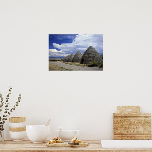 Ward-houtskool-ovens, Nevada Poster (Keuken)