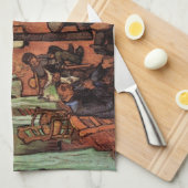 Ward in het ziekenhuis in Arles door Vincent van G Theedoek (Quarter Fold)