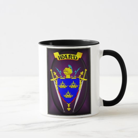 WARD IRISH FAMILY HERALDIC SHIELD/CREST MOK (Rechts)