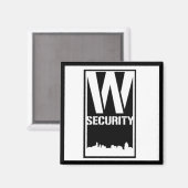 Ward Security Square Magnet (Voorkant / Achterkant)