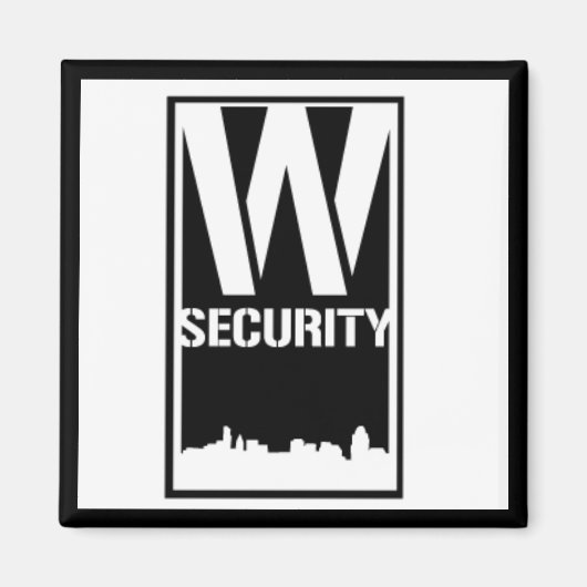 Ward Security Square Magnet (Voorkant)