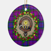 Wardlaw Clan Badge & Tartan Gepersonaliseerde Kers Keramisch Ornament (Links)