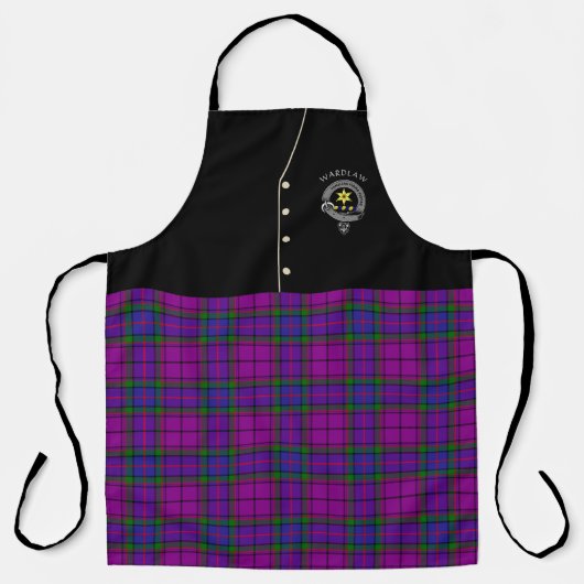 Wardlaw Clan Badge & Tartan Kilt Schort (Voorkant)