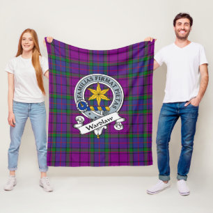 Wardlaw Clan Badge Tartan Pset Fleece Deken