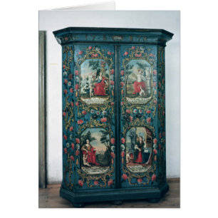 Wardrobe versierd met scènes van de vier