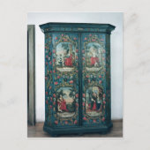 Wardrobe versierd met scènes van de vier briefkaart (Voorkant)