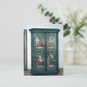 Wardrobe versierd met scènes van de vier briefkaart (Staand voorkant)