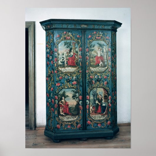 Wardrobe versierd met scènes van de vier poster (Voorkant)