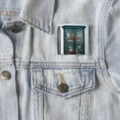 Wardrobe versierd met scènes van de vier vierkante button 5,1 cm (In situ)