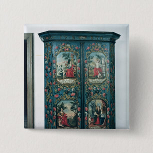 Wardrobe versierd met scènes van de vier vierkante button 5,1 cm
