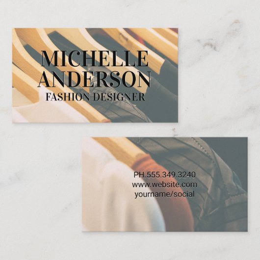 Wardrobes | Kledingrek Visitekaartje (Voorkant / Achterkant)