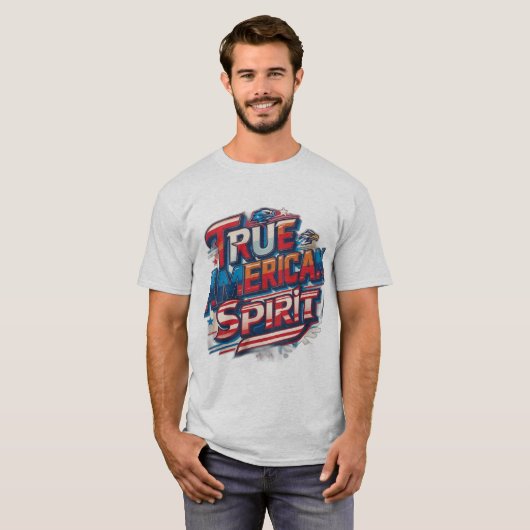 Ware Amerikaanse Geest T-shirt (Voorkant volledig)