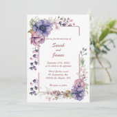 Ware Bloemendromen: Trouwuitnodiging Kaart (Staand voorkant)