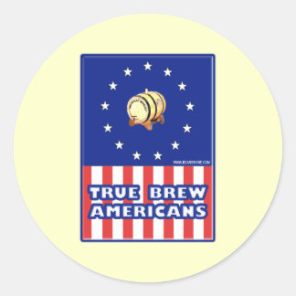 Ware Brew Wijn Amerikanen Ronde Sticker