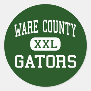 Ware County - Gators - Hoge Weg - Georgia Ronde Sticker
