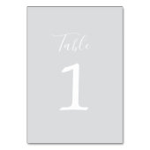 Ware eenvoud 1 Bruiloft Cool Mist Tafelnummer (Achterkant)