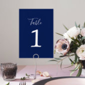 Ware eenvoud 1 Bruiloft Inkt Blauw Tafelnummer