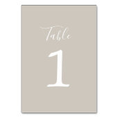 Ware eenvoud 1 Bruiloft Oester Tafel Nummer Kaart (Achterkant)