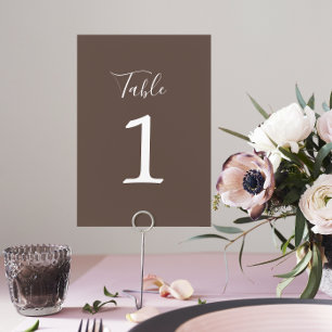 Ware eenvoud 1 Bruiloft Paddestoel Tafel Nummer Kaart