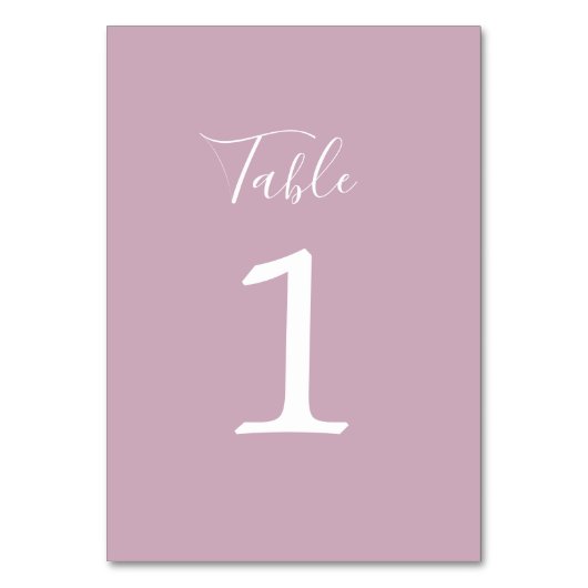 Ware eenvoud 1 Bruiloft Wisteria Tafelnummer (Achterkant)