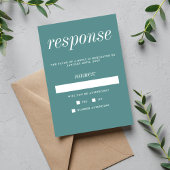 Ware eenvoud 2 eendenei minimalistische bruiloft RSVP kaartje