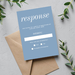 Ware eenvoud 2 Gletsjer Blauw Minimalistische Brui RSVP Kaartje