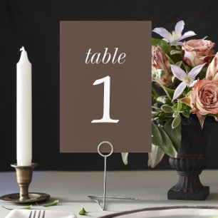 Ware eenvoud 2 Paddestoel Bruiloft Tafel Nummer Kaart