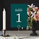 Ware eenvoud 2 Peacock Trouwtafel Nummer Kaart<br><div class="desc">Deze tabelnummers passen perfect bij de True Simplicity 2 mix of match collectie. U kunt ervoor kiezen alle tabelnummers in dezelfde kleur te laten overeenkomen, of u kunt de nummers door elkaar halen en voor elke tabel een andere coördinatiekleur kiezen. Bewerk het nummer op uw eigen om te kopen, of...</div>