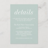 Ware eenvoud 2 Zeeen glas minimalistische bruiloft Informatiekaartje (Voorkant)