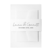Ware eenvoud 3 bruid en bruidegom bruiloft uitnodigingen wikkel (Voorkant Voorbeeld)