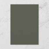 Ware eenvoud 3 Script Minimale Camo Groen Informatiekaartje (Achterkant)