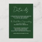 Ware eenvoud 3 Script Minimale Evergreen bruiloft Informatiekaartje (Voorkant)