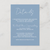 Ware eenvoud 3 Script Minimale Gletsjer Bruiloft Informatiekaartje (Voorkant)