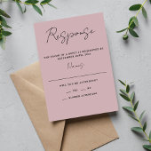 Ware eenvoud 3 Script Minimale Moonlight Bruiloft RSVP Kaartje