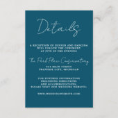 Ware eenvoud 3 Script Minimale Neptunus bruiloft Informatiekaartje (Voorkant)