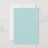 Ware eenvoud 3 Script Minimale Ocean Mist RSVP Kaartje (Achterkant)