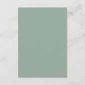 Ware eenvoud 3 Script Minimale Sage Green Informatiekaartje (Achterkant)