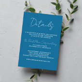 Ware eenvoud 3 Script minimale winter bruiloft Informatiekaartje