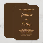 Ware eenvoud Minimalistische bruiloft uitnodiging (Voorkant / Achterkant)