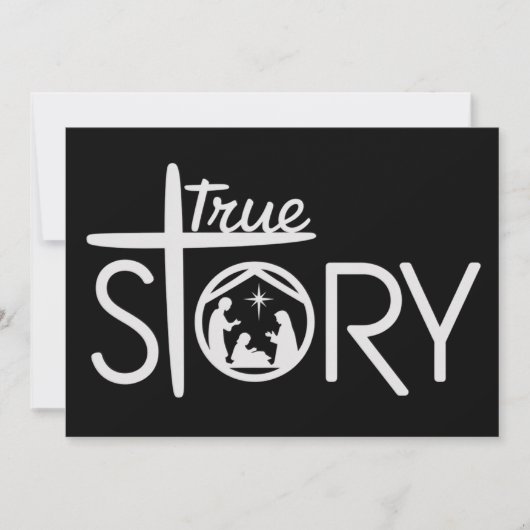 Ware Geboorte van Jezus Kerstmis Kribbe Xmas Feestdagenkaart (Voorkant)